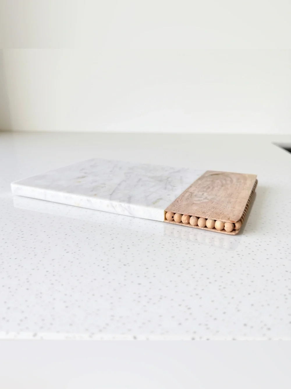 White Marble & Mango Wood Serving Board
